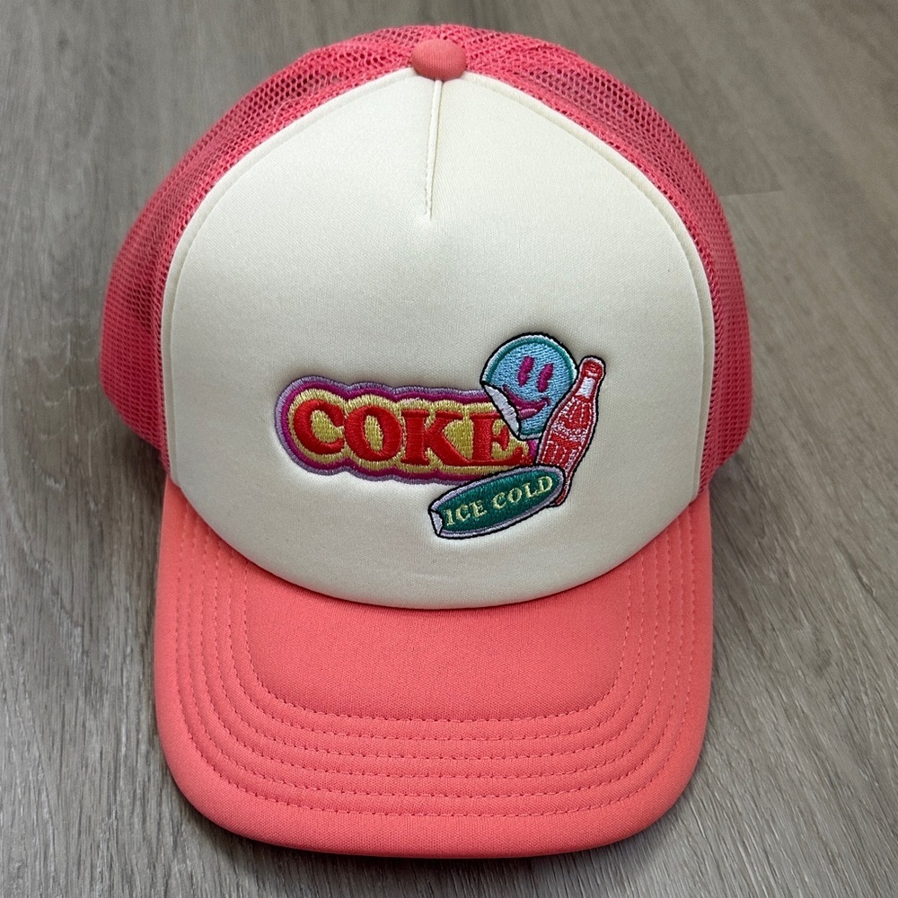NWOT American Eagle ' Pink and Cream trucker hat O/s